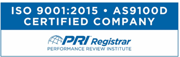 PRI Registrar ISO 9001:2015 AS9100D Certified Company